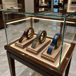 Tucci Di Lusso Handmade Ratchet Mens Luxury Slide Leather Smart Belts