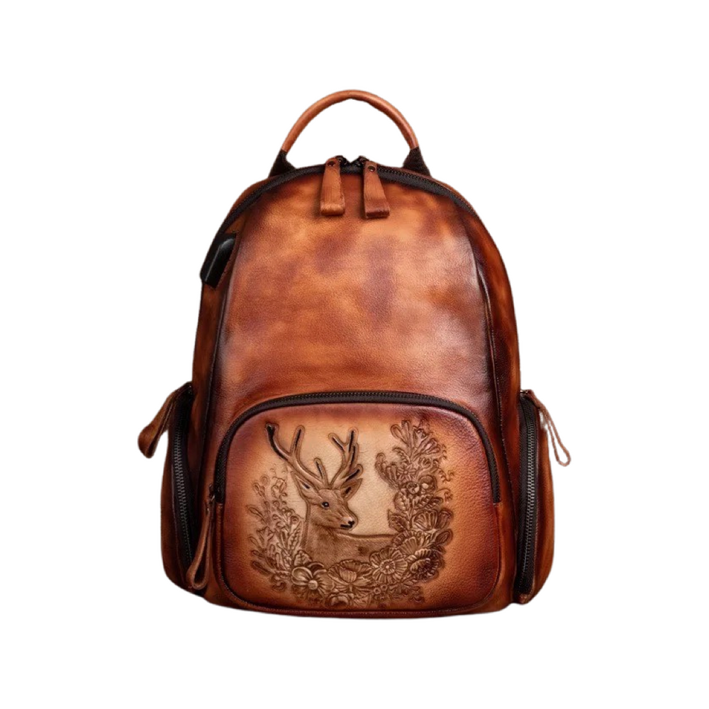 Tucci Di Lusso Vintage Luxury Mens Handmade Full Grain High Quality Leather Backpacks
