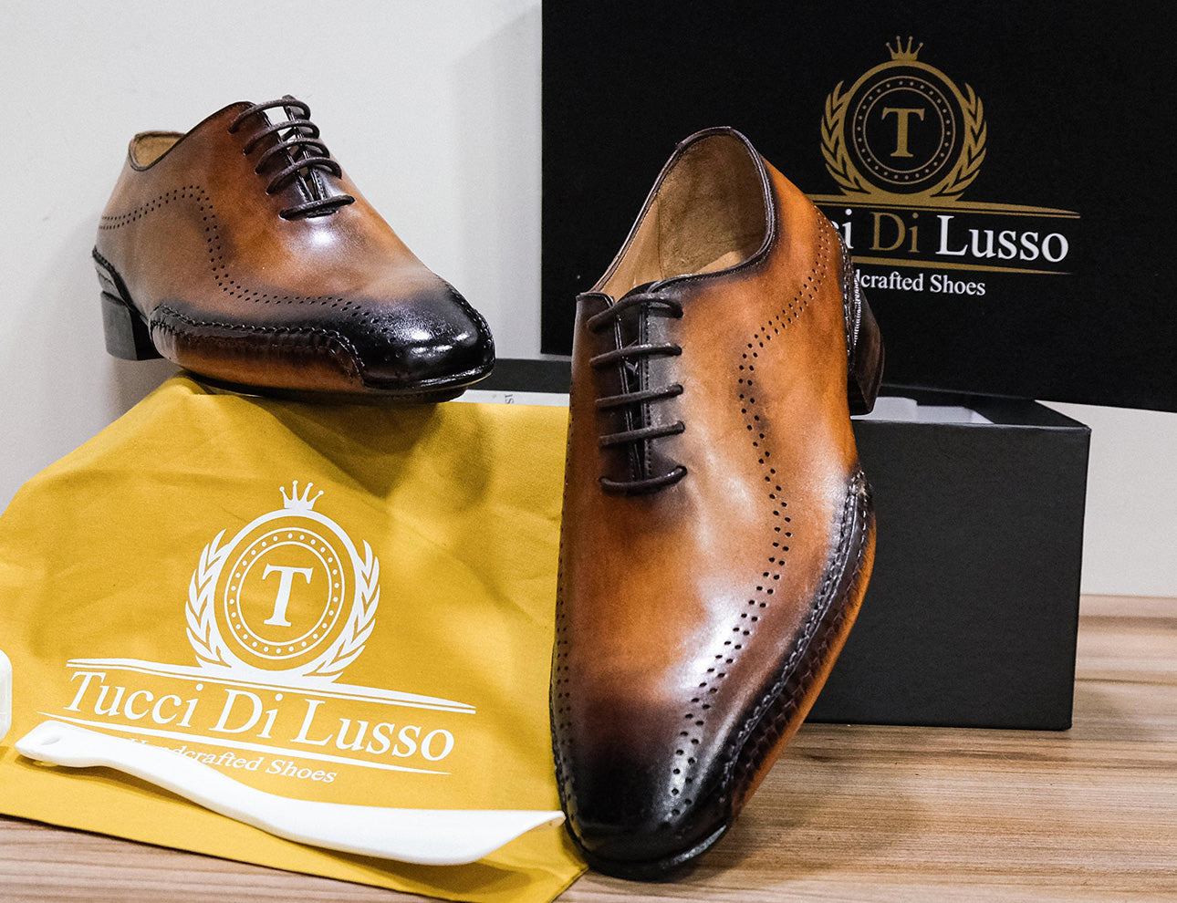 Burnished brown italian leather oxford dress shoes | tucci di lusso Burnished brown italian leather oxford dress shoes | tucci di lusso